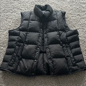 Lands' End Women's Quilted Black Vest